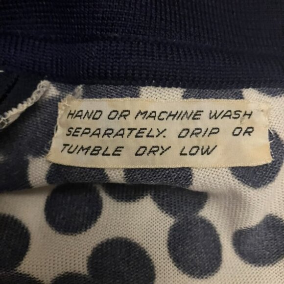 Vintage Goldworm Navy Dot Dress - Picture 5 of 5